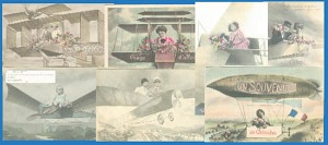 Early Aviation Comic Postcards